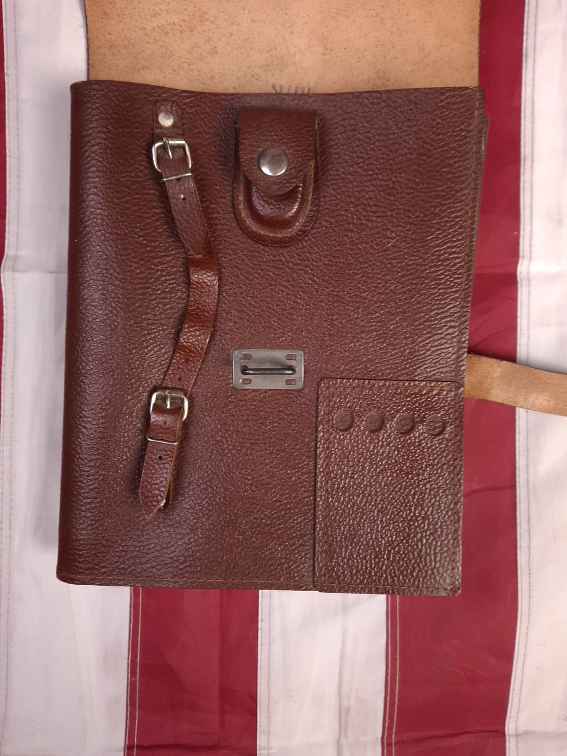 새제품  오리지날 구형 동독군 리얼레더 맵케이스백 상품이미지2