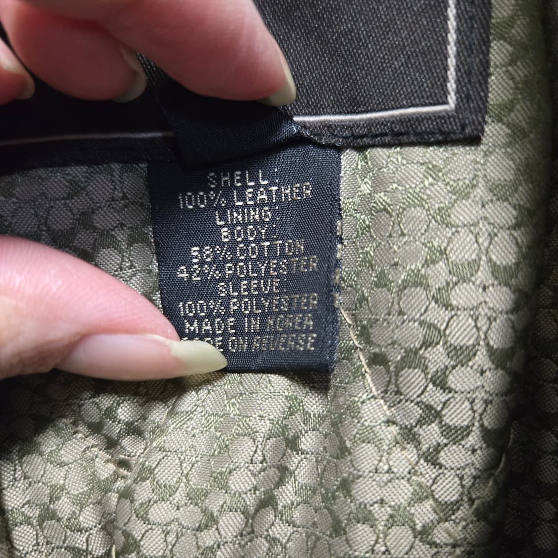 코치 리얼  레더 양 가죽 자켓  상품이미지7