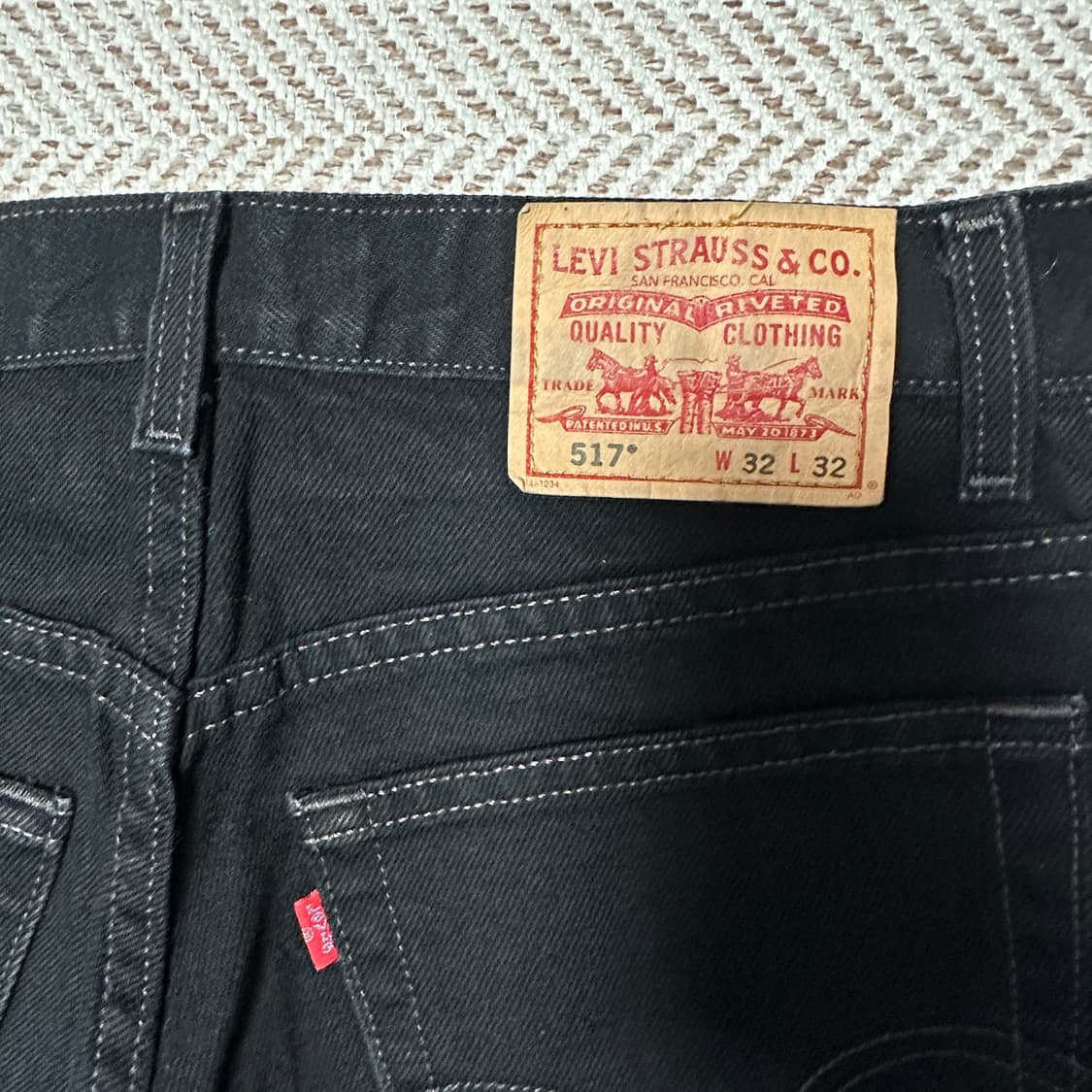 LEVI'S 517 boot cut black jeans denim 상품이미지3