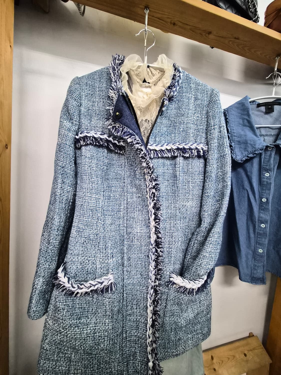 love paris 트위드 롱자켓 상품이미지5