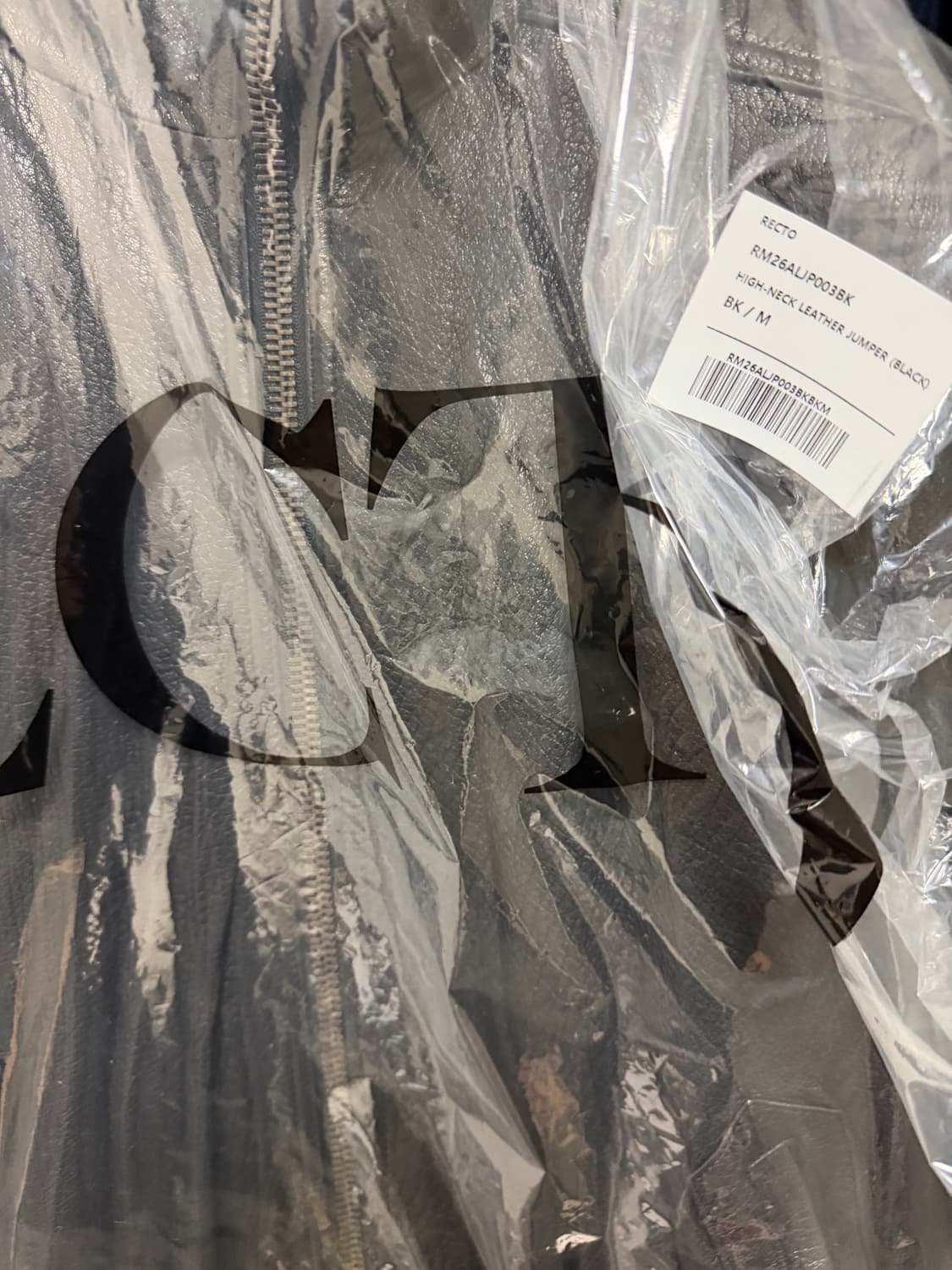 렉토 하이넥 레더 블랙 m사이즈 recto high neck 상품이미지3