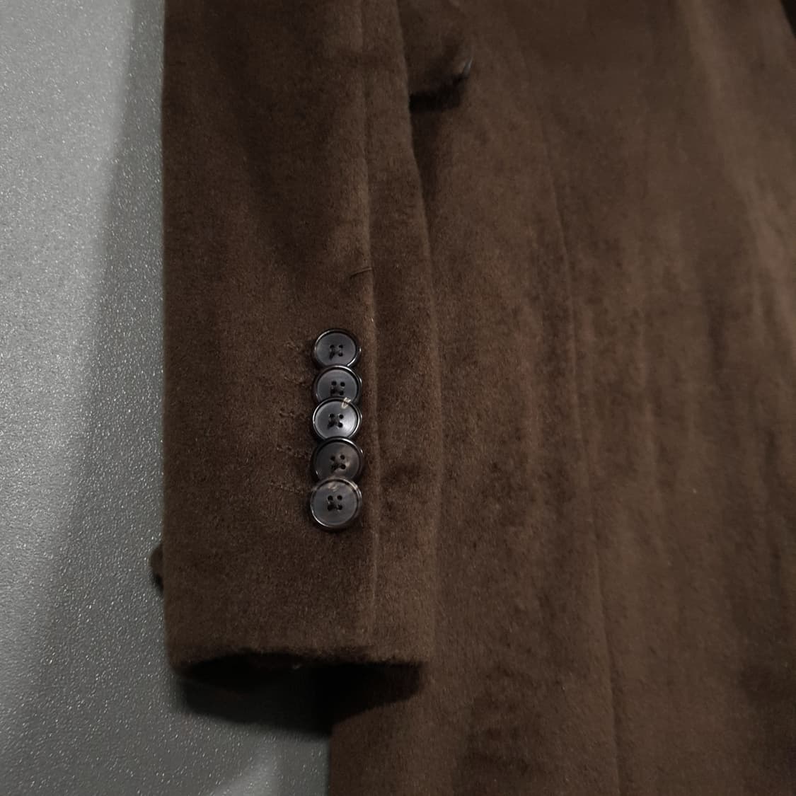 95) TIME 타임 옴므 캐시미어 울 싱글 버튼 코트 자켓 브라운 상품이미지8