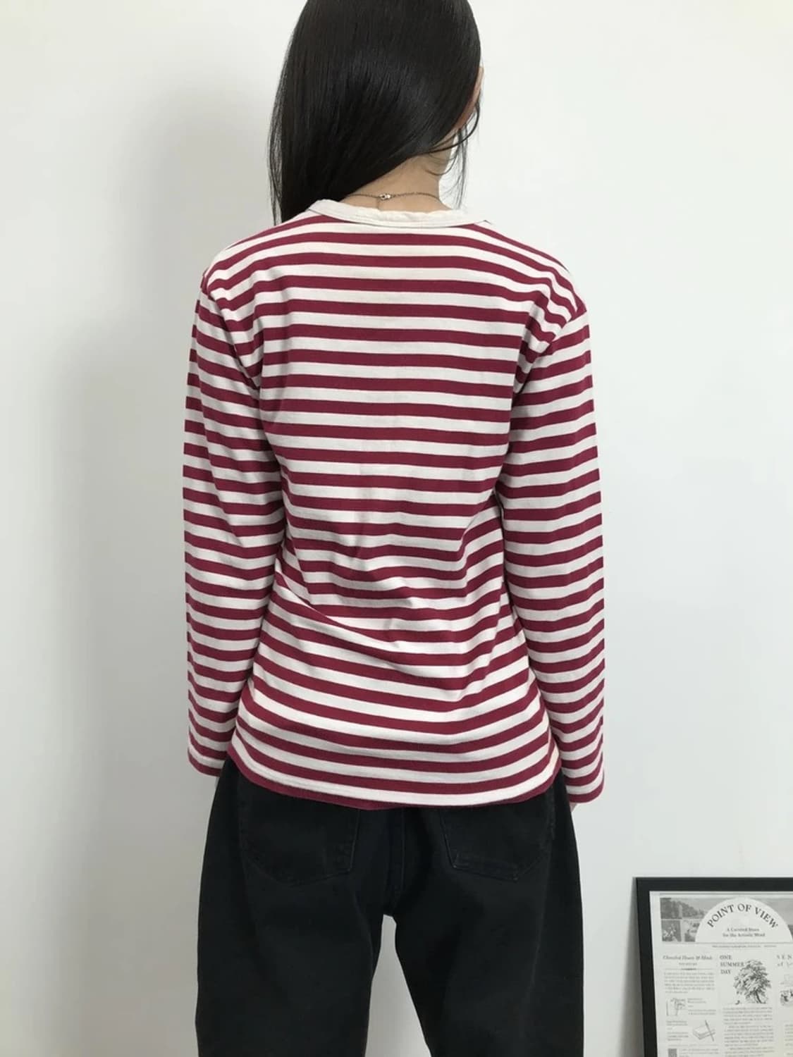 Agnes b Paris Striped Long Sleeve 상품이미지3