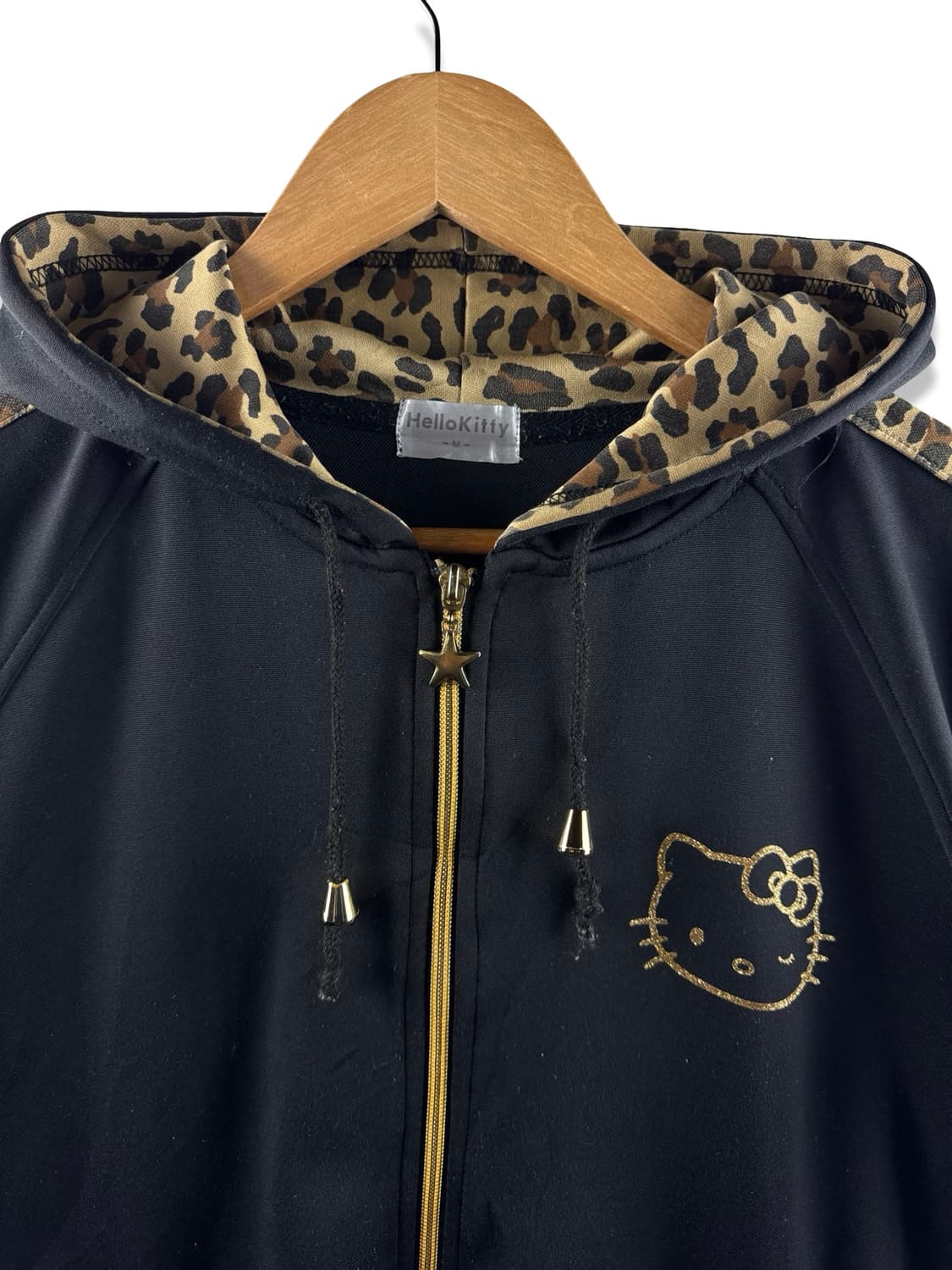 헬로키티 갸루 골드 레오파드 후드져지2194 상품이미지3