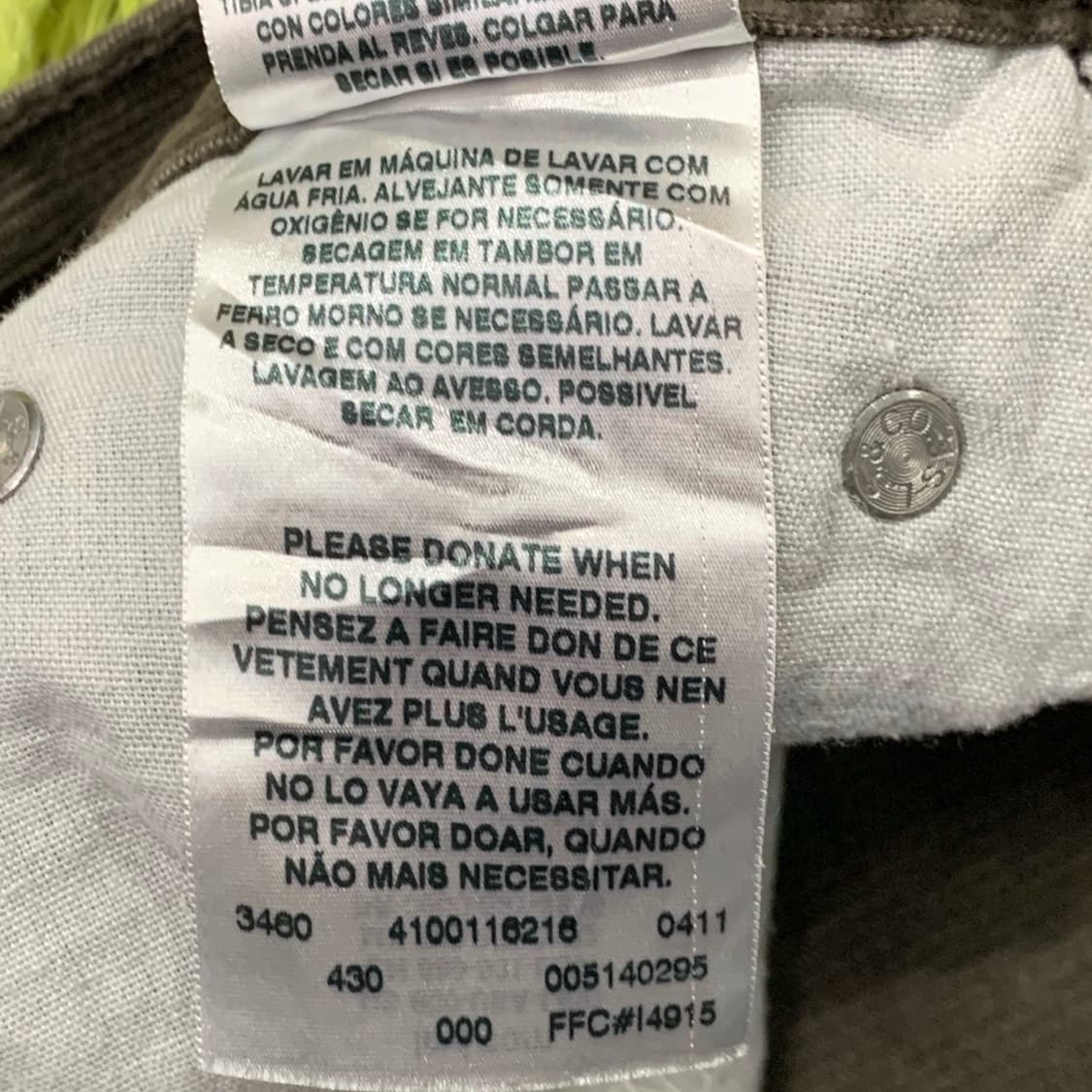 [31] 리바이스 514 화이트탭 슬림 스트레이트핏 코듀로이 치노팬츠 상품이미지5