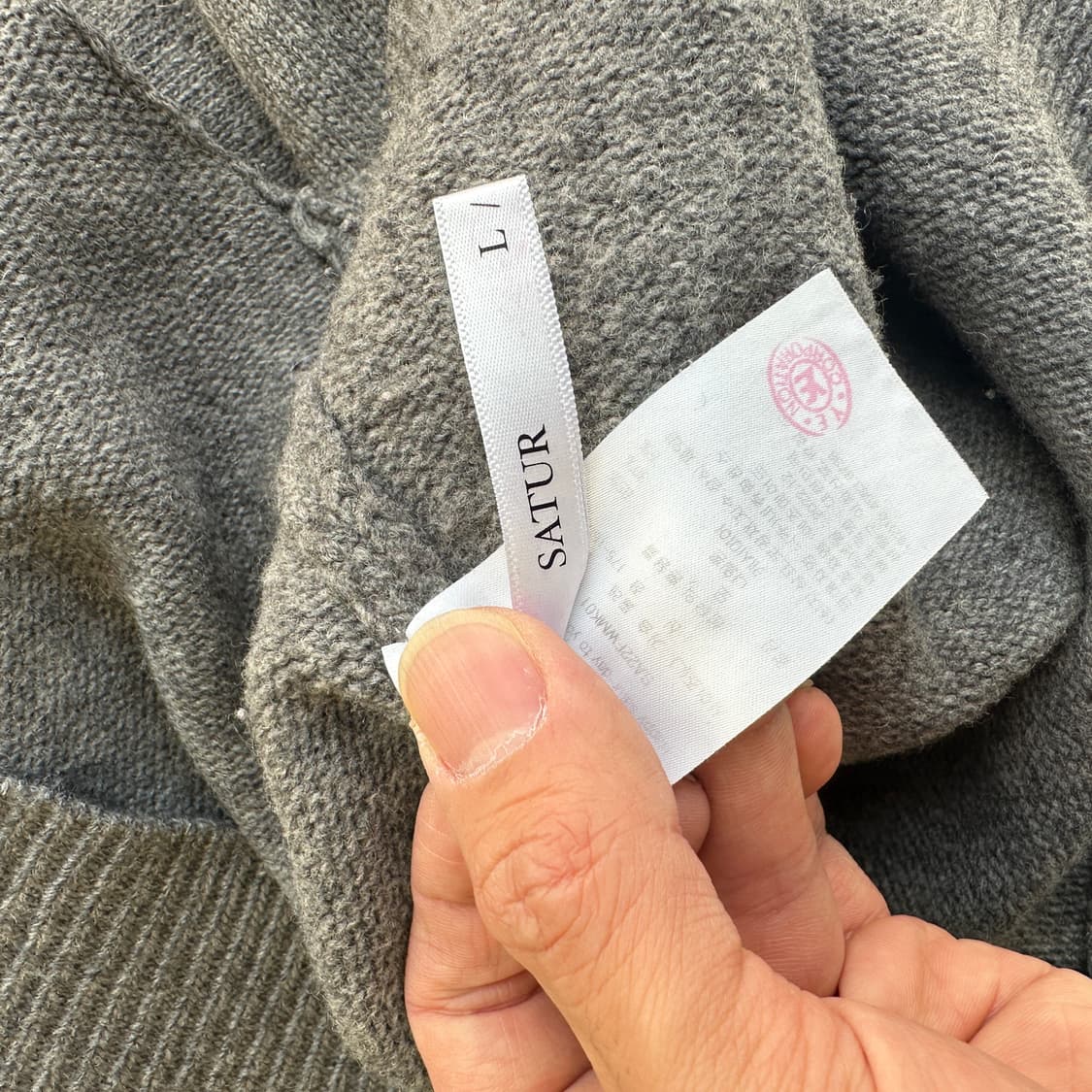 Satur 세터 더블림 언발란스 캐시미어 블랜드 니트 상품이미지7