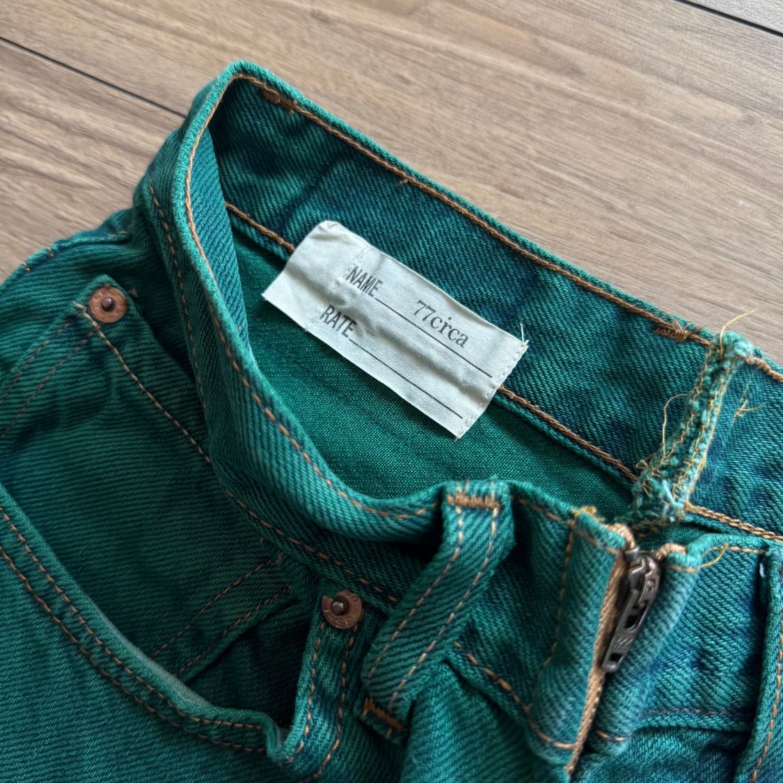 나나서카 - 그린 프린지 데님 상품이미지3