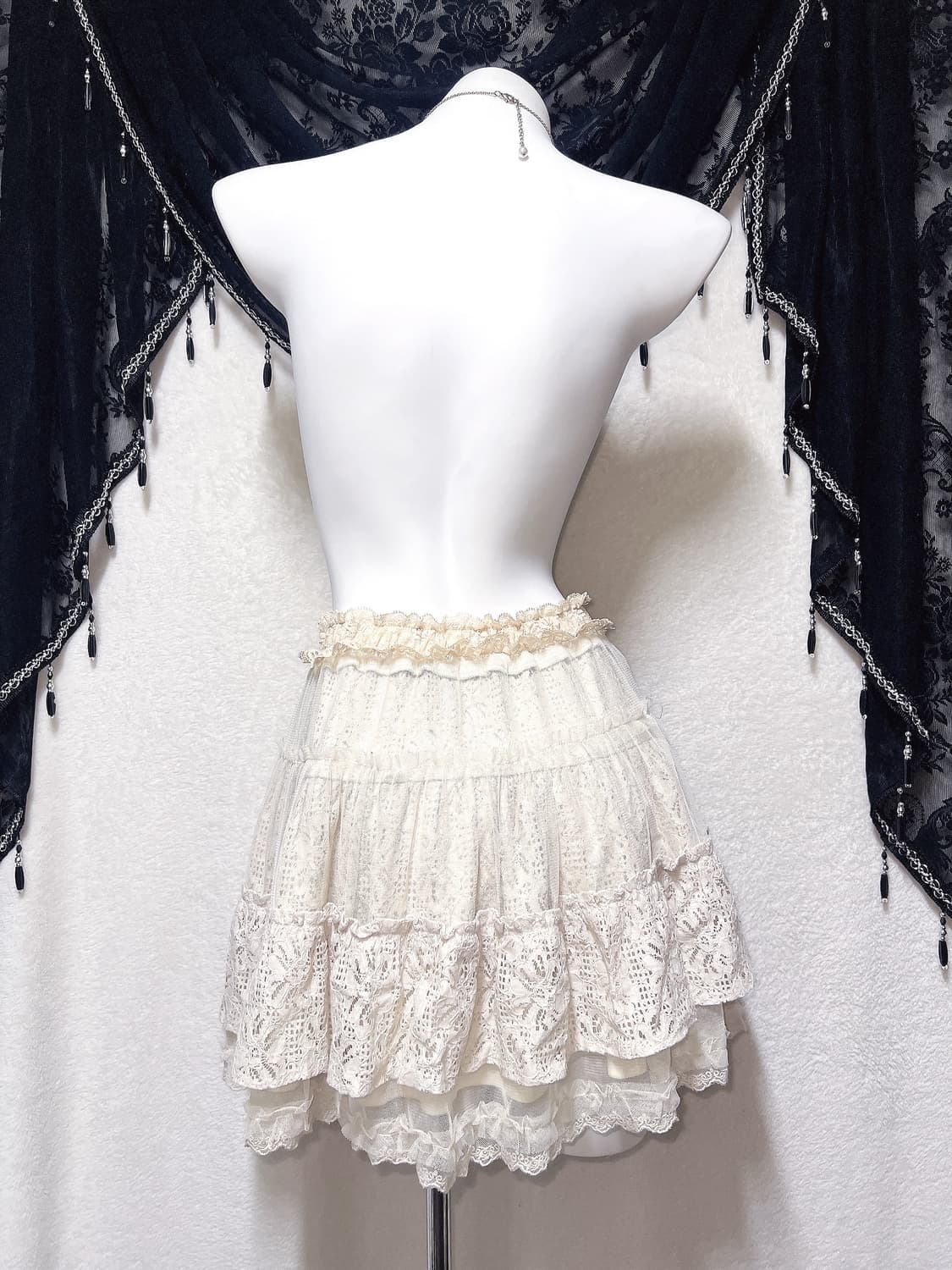 엑시즈팜 라떼갸루 로맨틱 로걀 모리걸 하치 레이스 캉캉 샤스커트 핀터 상품이미지6