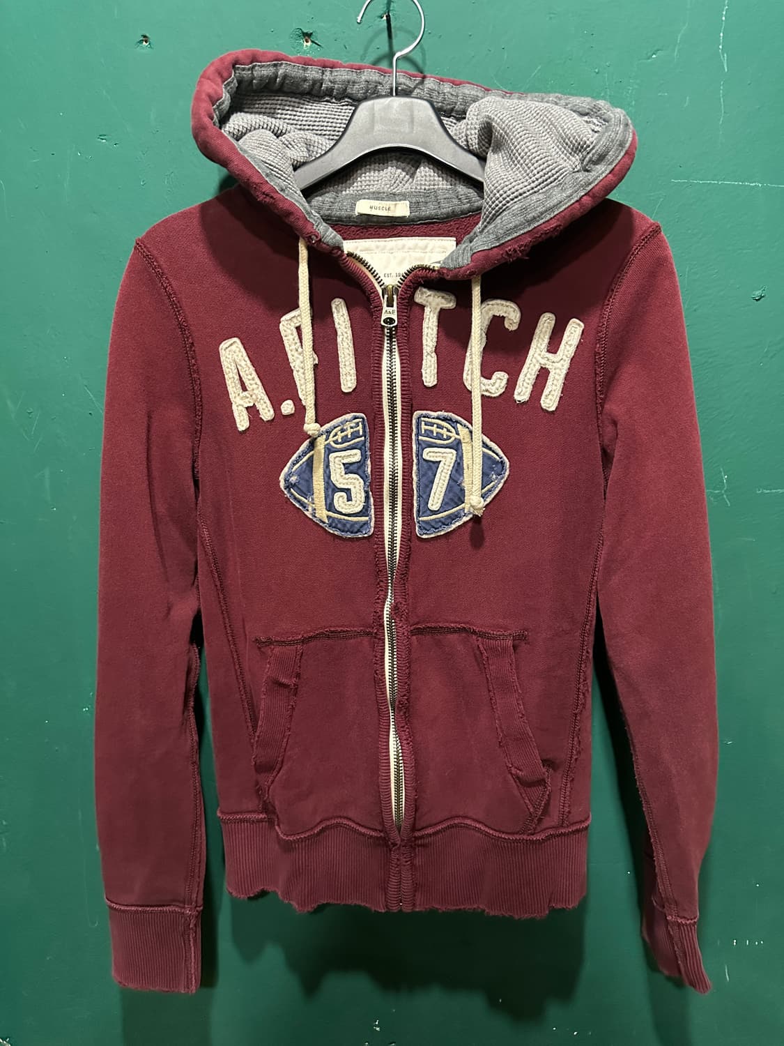 아베크롬비 후드집업 버건디 S 상품이미지1