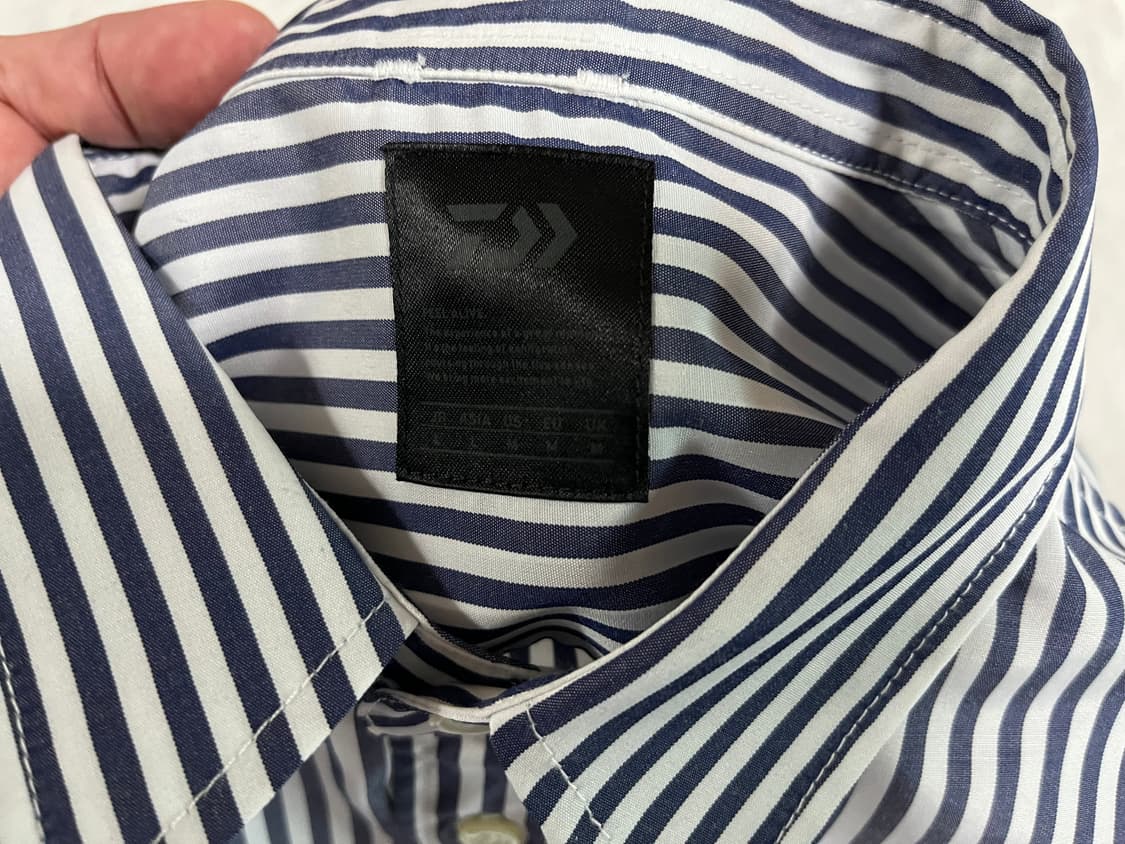 (L)다이와피어39 테크 레귤러 카라 셔츠 (네이비스트라이프) 상품이미지5