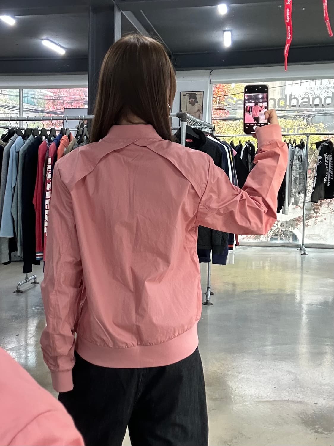 노스페이스 뮤트핑크 방수 블루종 자켓 데드스탁 상품이미지3