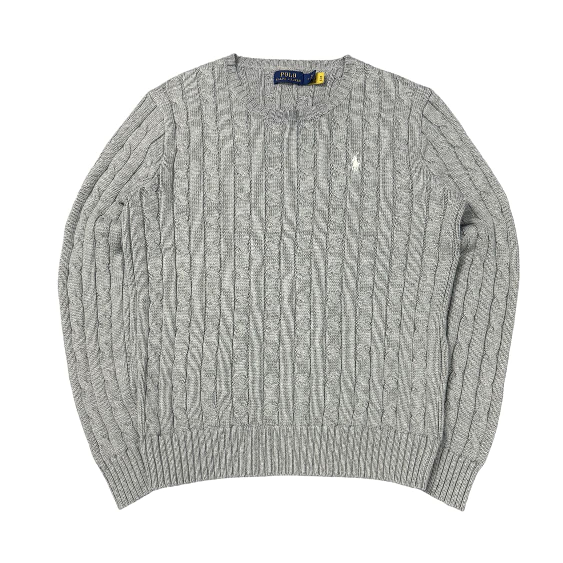 (M) 폴로 랄프로렌 QR라벨 여성 케이블 니트 그레이 상품이미지1