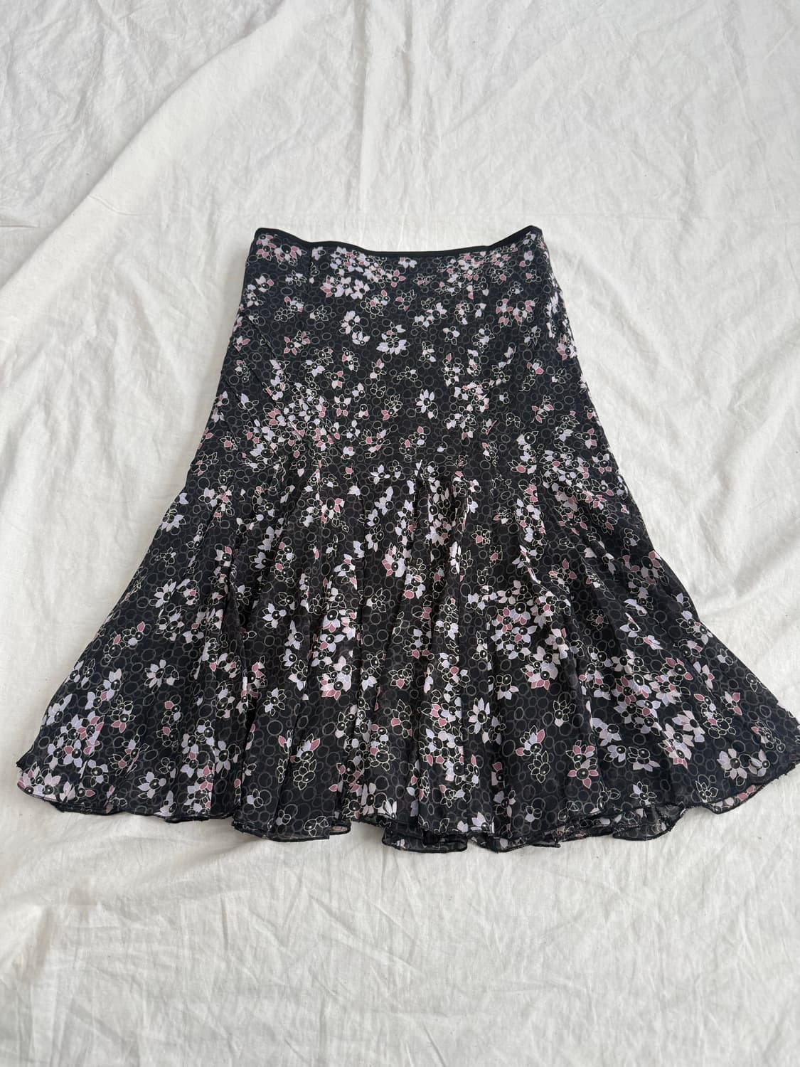 플로랄 페어리 미디 스커트 상품이미지1