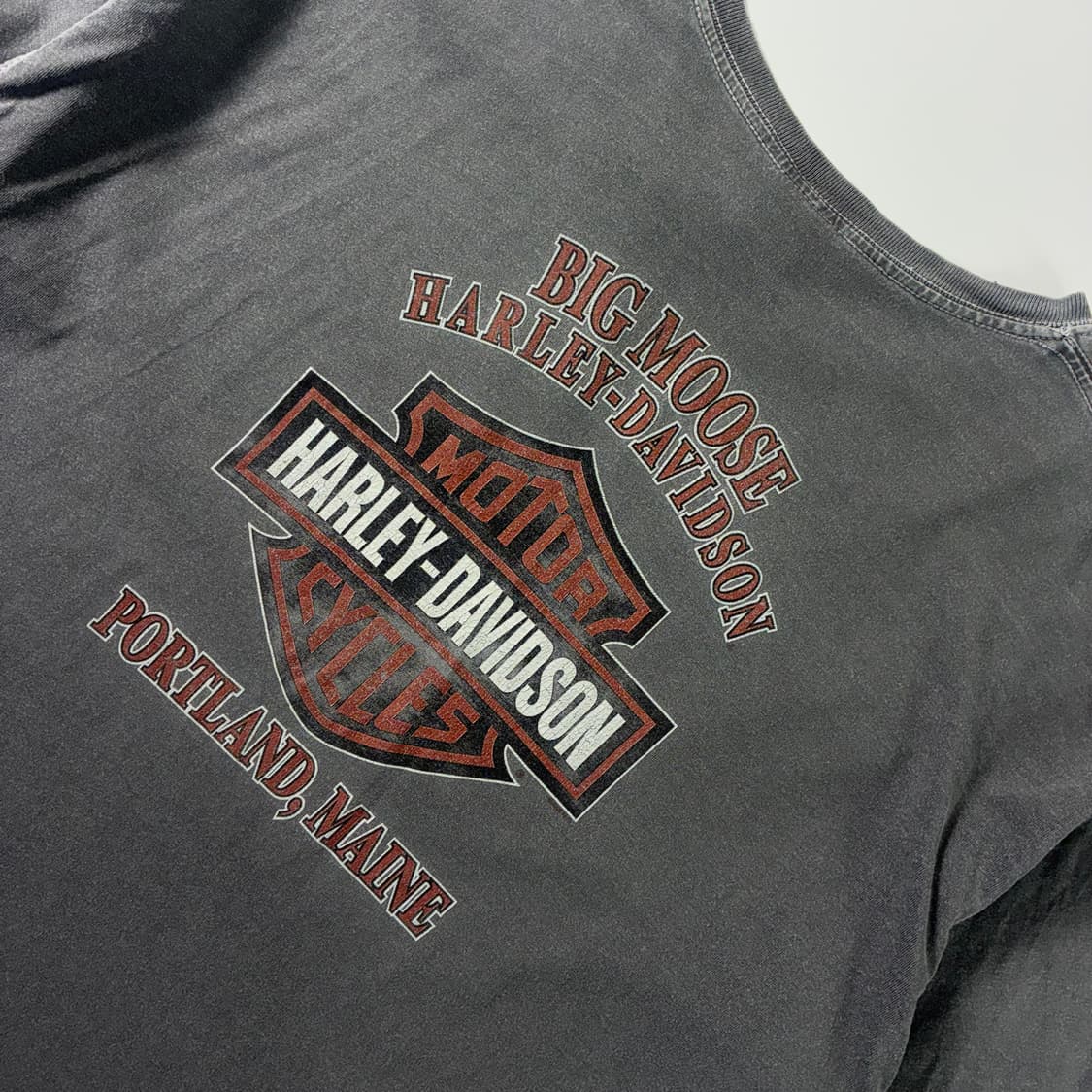 Harley davidson  할리 데이비슨 올드스쿨 워시드 그레이 반팔 상품이미지5