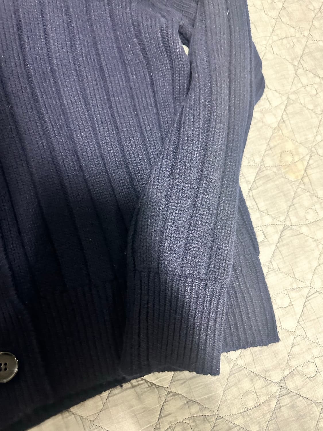 모마디자인 골지 크롭가디건/다크네이비/48 상품이미지4