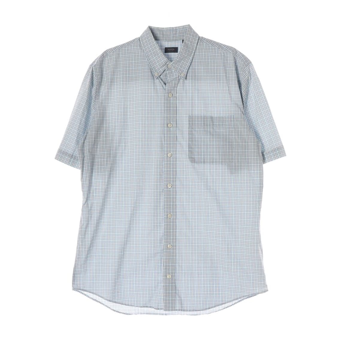 ARROW 오버핏 스카이블루 체크 반팔셔츠 상품이미지1