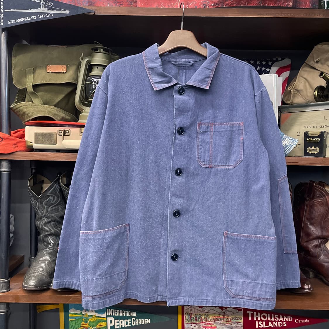 70s-80s 프렌치 워크 자켓 / 빈티지 초어 자켓 워크 웨어 N120 상품이미지1