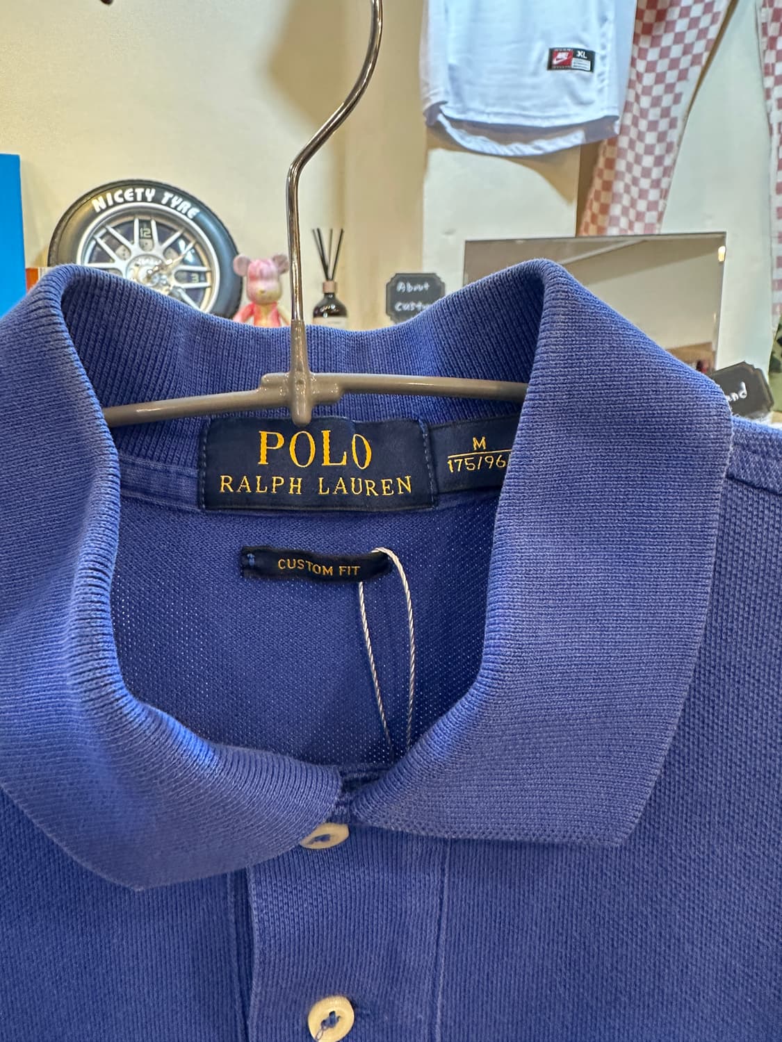 폴로 랄프로렌 빅포니 로고 반팔 카라티 블루 상품이미지4