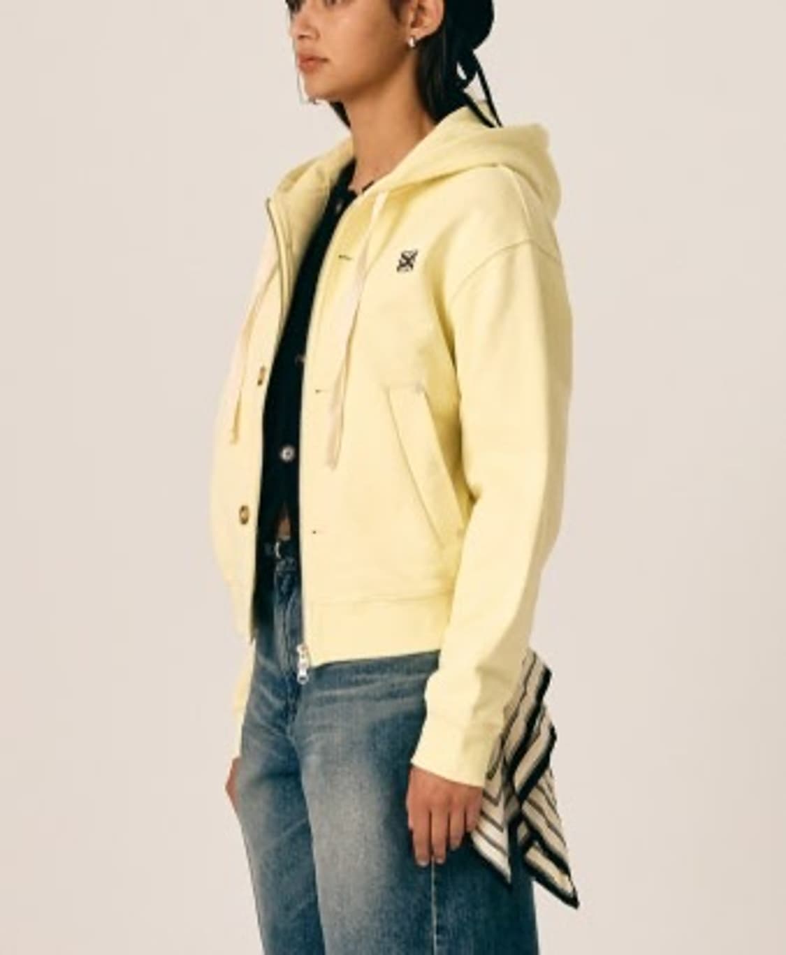 SATUR 테오 코튼 올데이 후드집업 빈티지 옐로우 상품이미지3