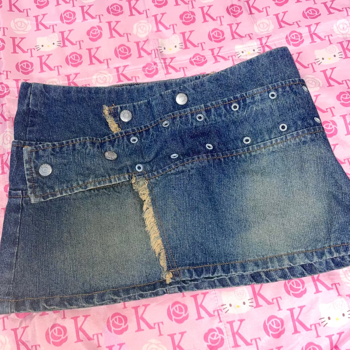 빈티지 데님 스커트 미니 숏 벨트  상품이미지1