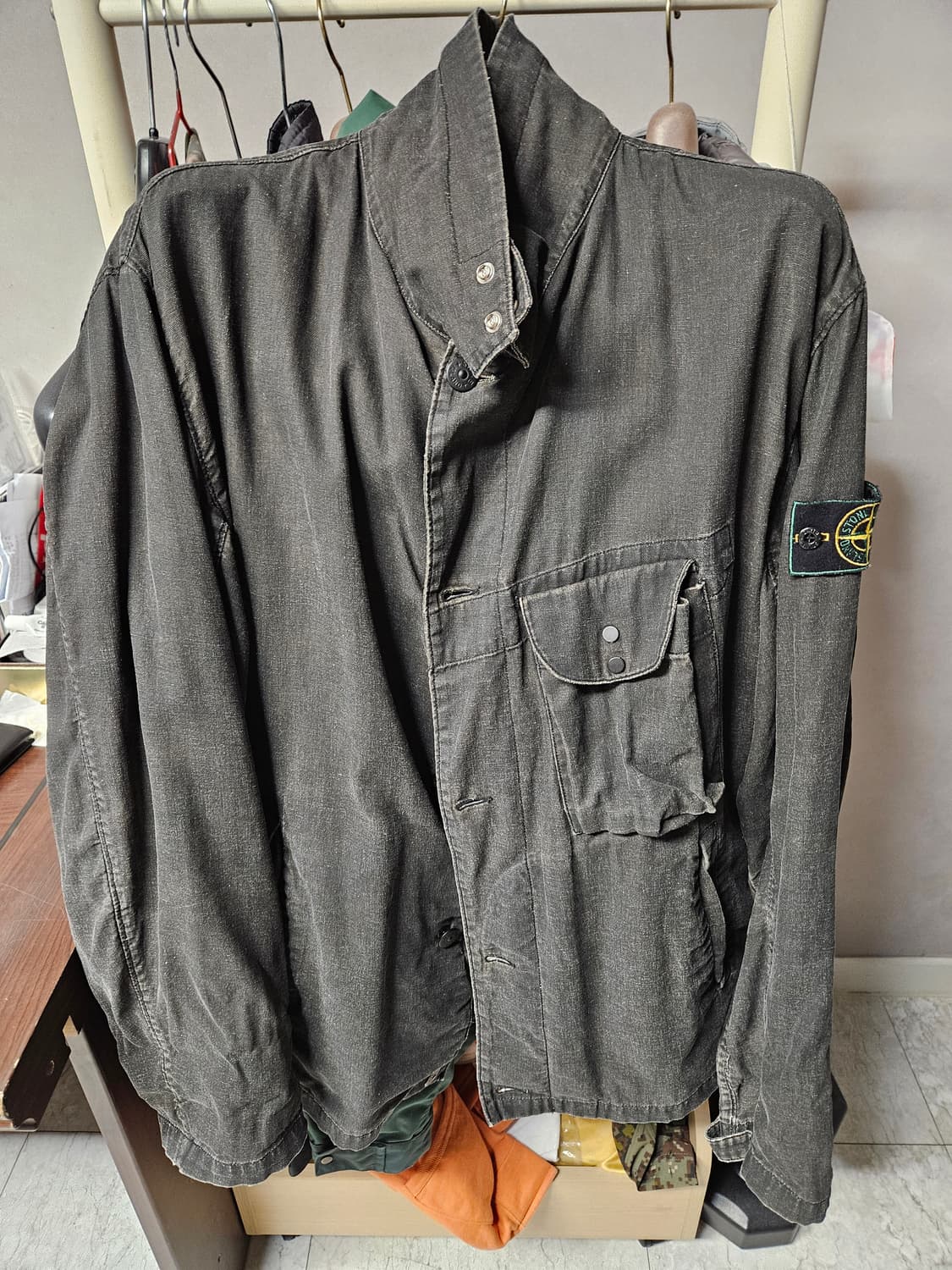 (xxl) 스톤아일랜드 그린 엣지 와펜 파카 90s 상품이미지1