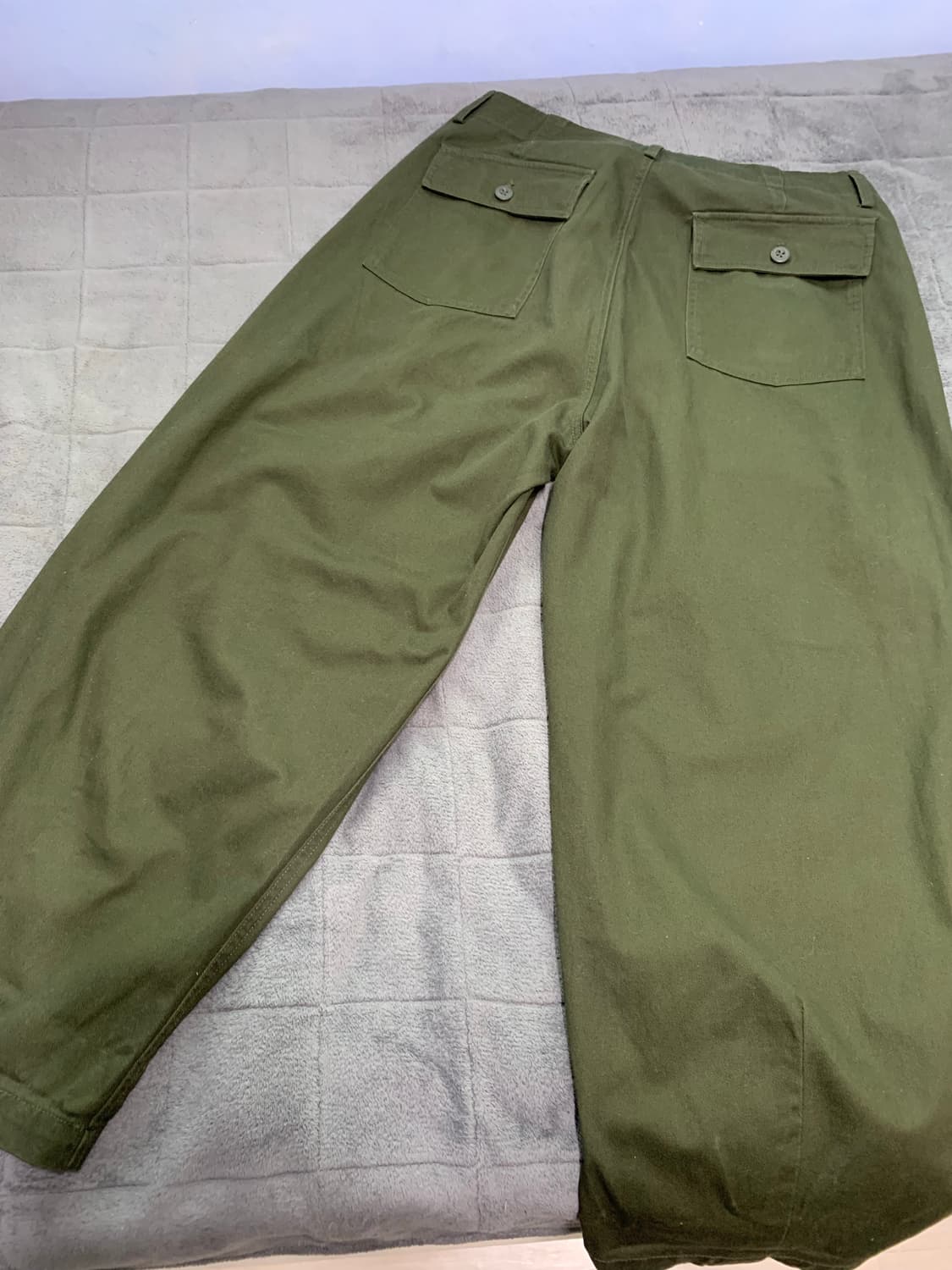 무탠다드 와이드 퍼티그 벌룬팬츠 카키 33 상품이미지8