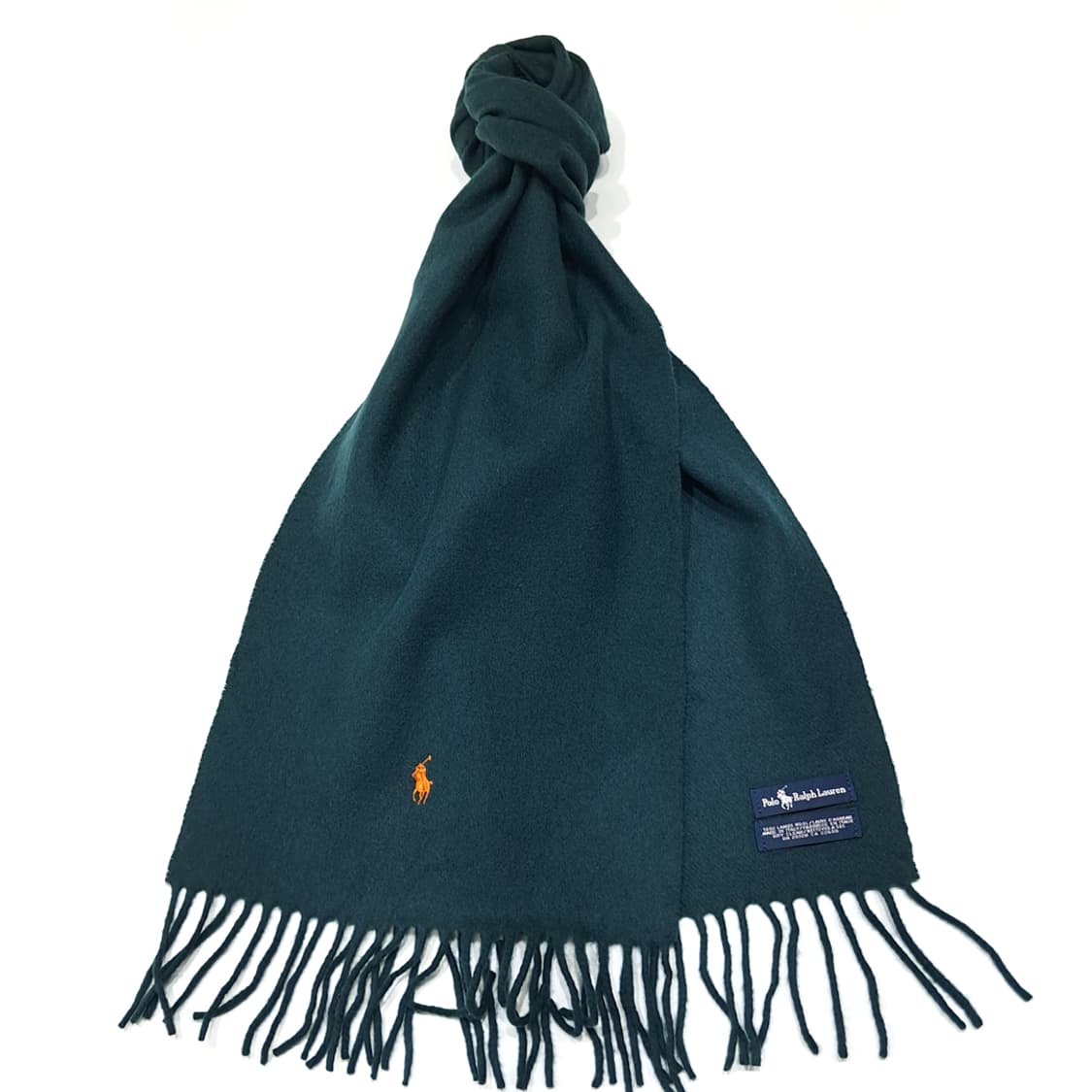 MX597 폴로 90s 이태리판 램스울 오렌지포니 그린 머플러 목도리 상품이미지2