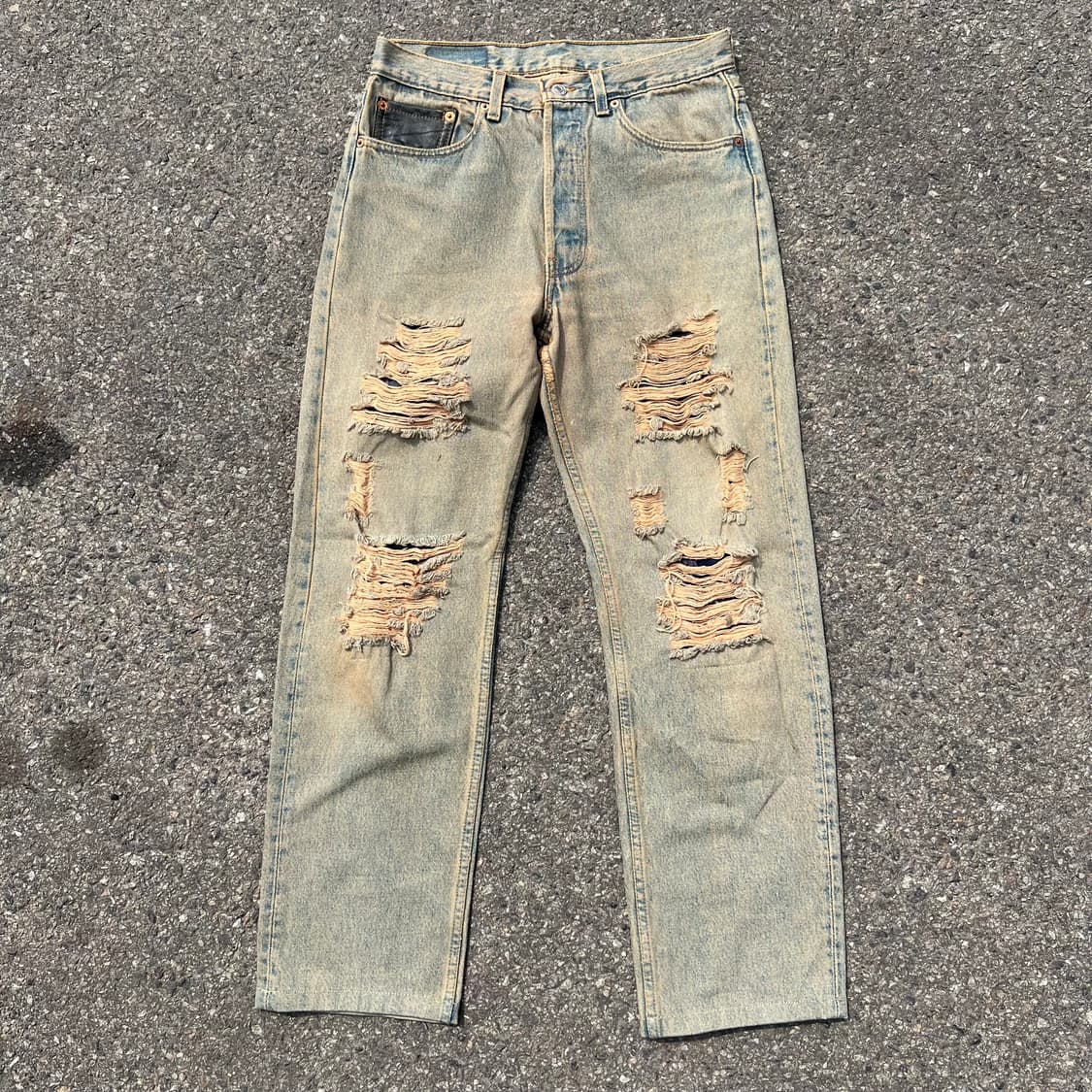 90‘s 리바이스 그런지 커스텀 501 데님 팬츠 상품이미지1