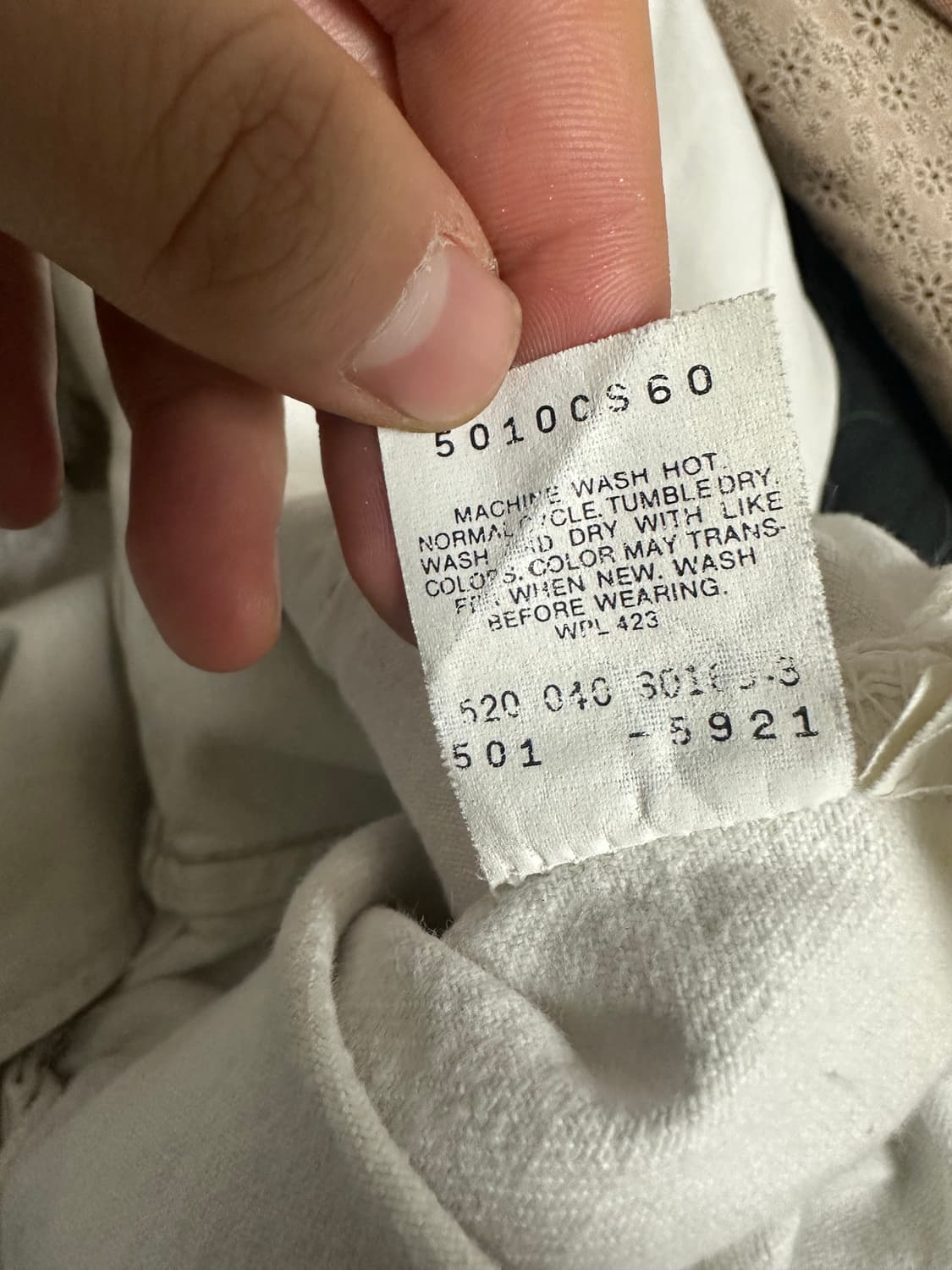 90s 리바이스 501 화이트 usa 상품이미지4