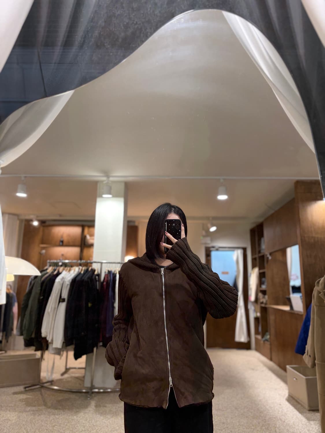 아르마니 익스체인지 스웨이드 투웨이 니트 후드집업 상품이미지2