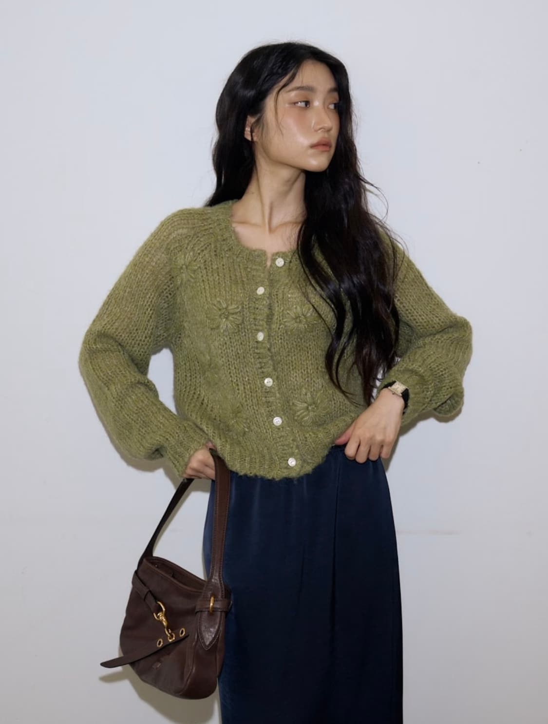 Olive cardigan (made in korea) 상품이미지1