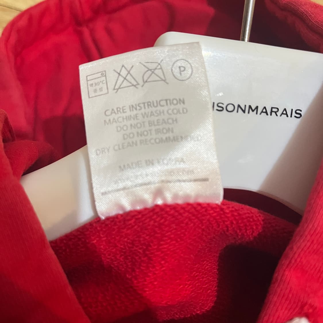 (오버핏 L) 윅스눕 마리아 후드 티셔츠 레드 상품이미지7