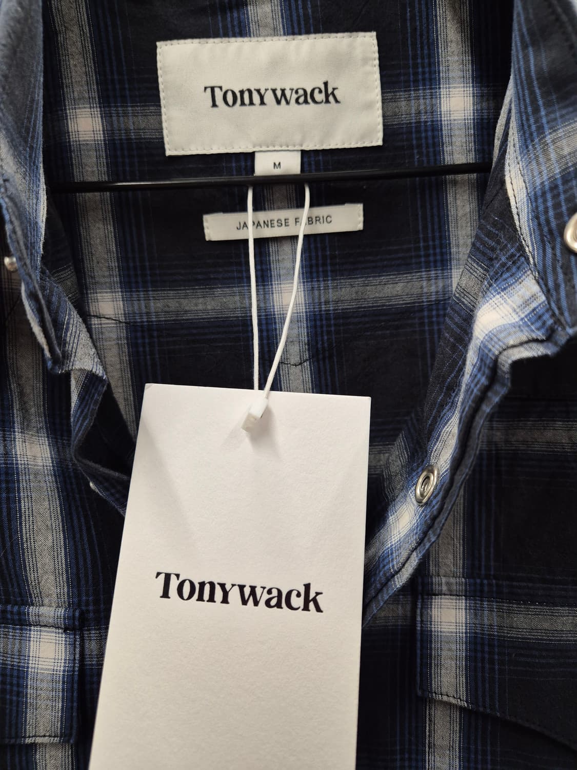 Tonywack 네이비 체크 셔츠 M 상품이미지4