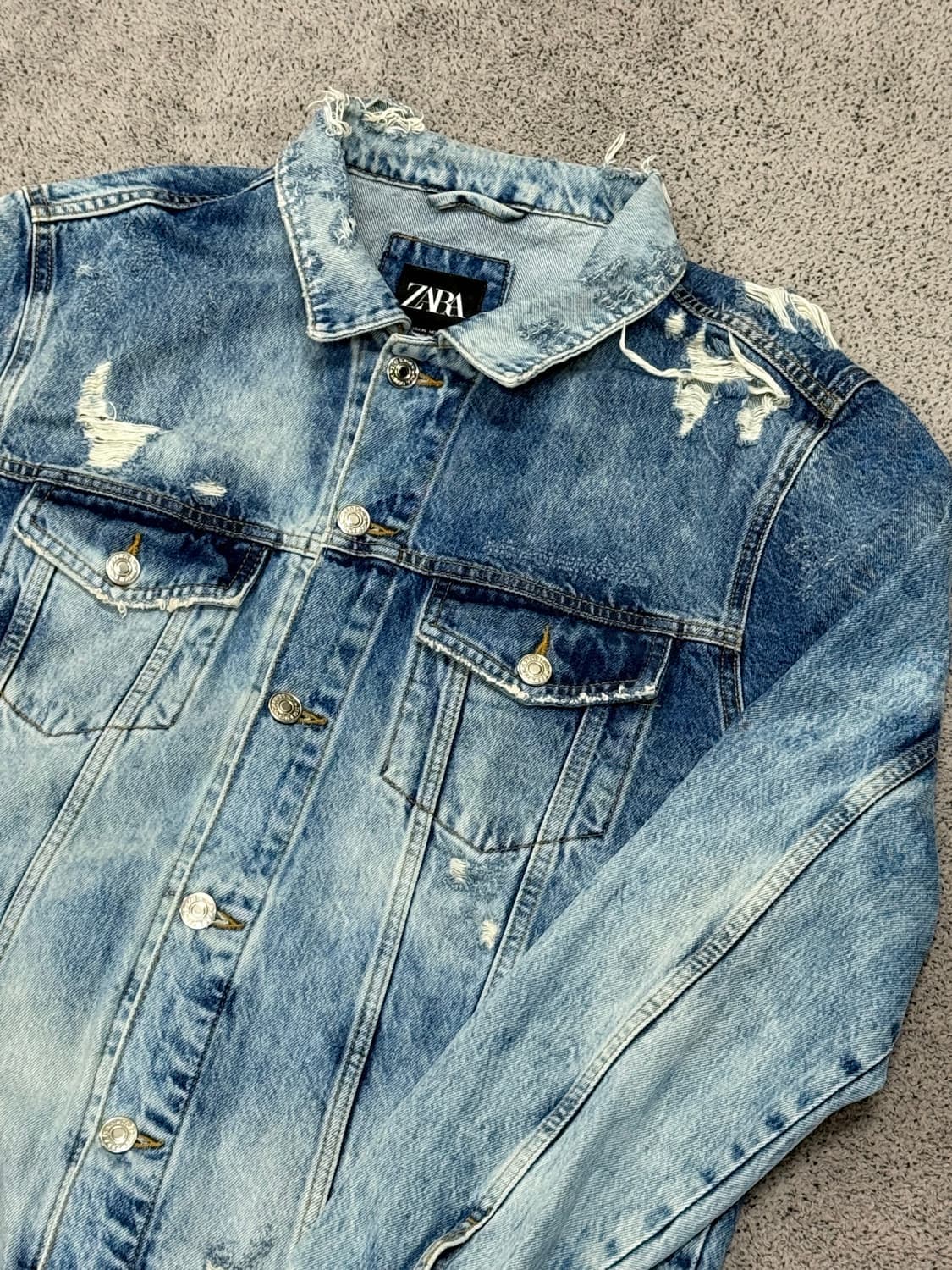 (XL) 자라 디스트로이드 데님 자켓 상품이미지2