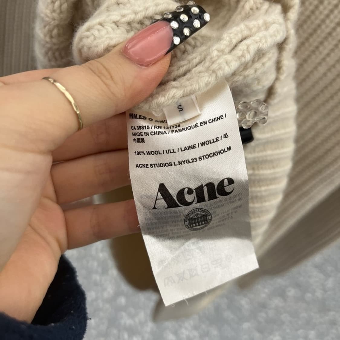 아크네스튜디오 모던 캐주얼 빈티지 뜨개 니트 S C10465 상품이미지6