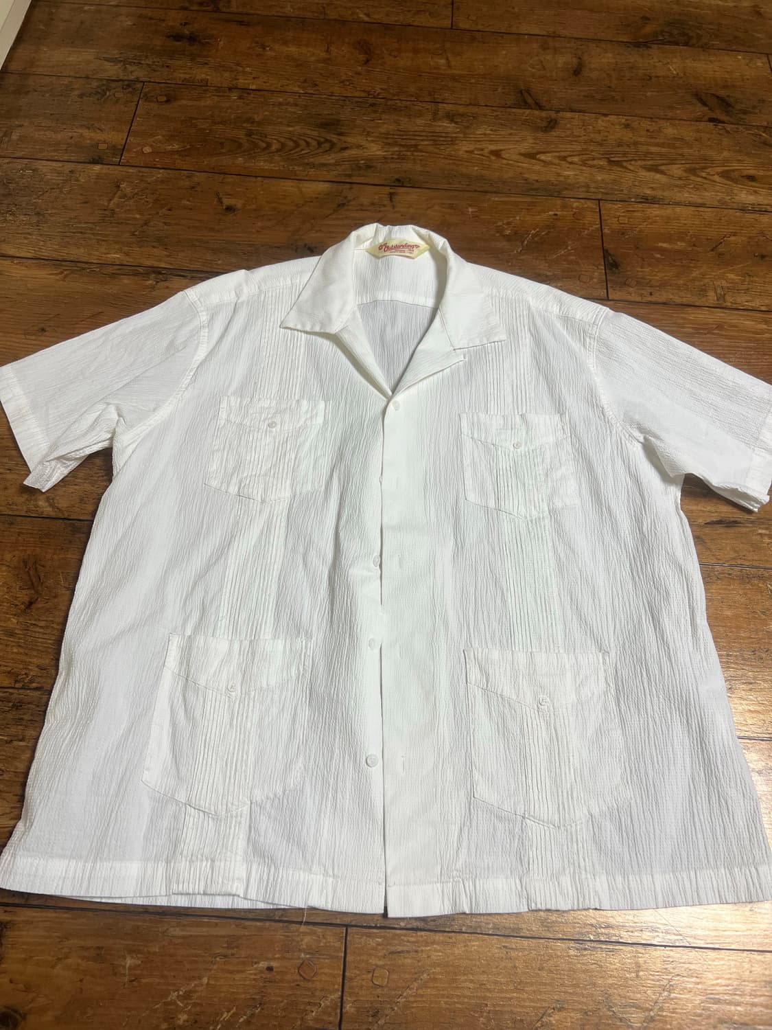 아웃스탠딩 시어서커 셔츠 L SEERSUCKER GUAYABERA CUB 상품이미지1