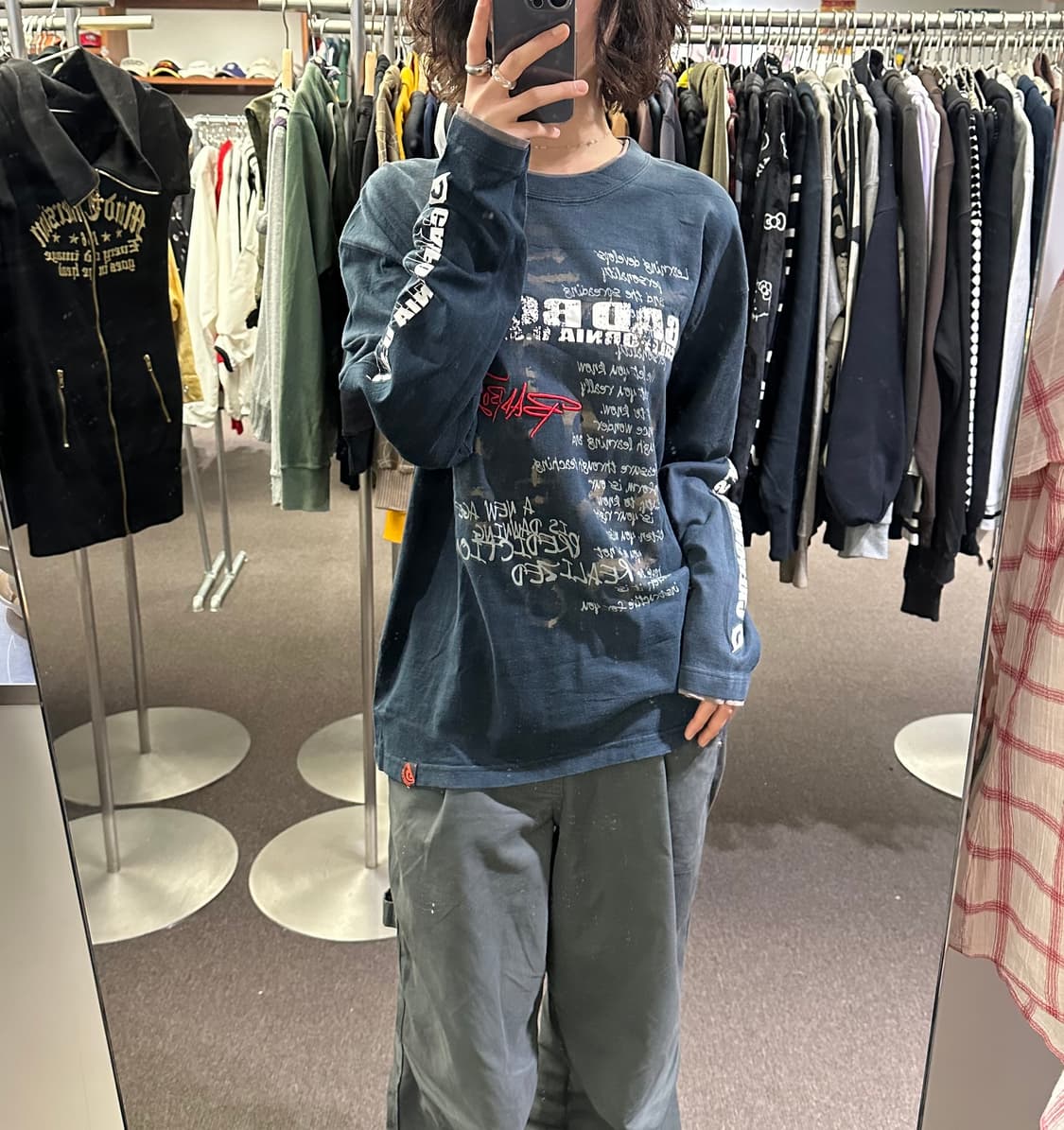2XL)BAD BOY vintage 그래픽 자수 레이어드 롱슬리브 상품이미지1
