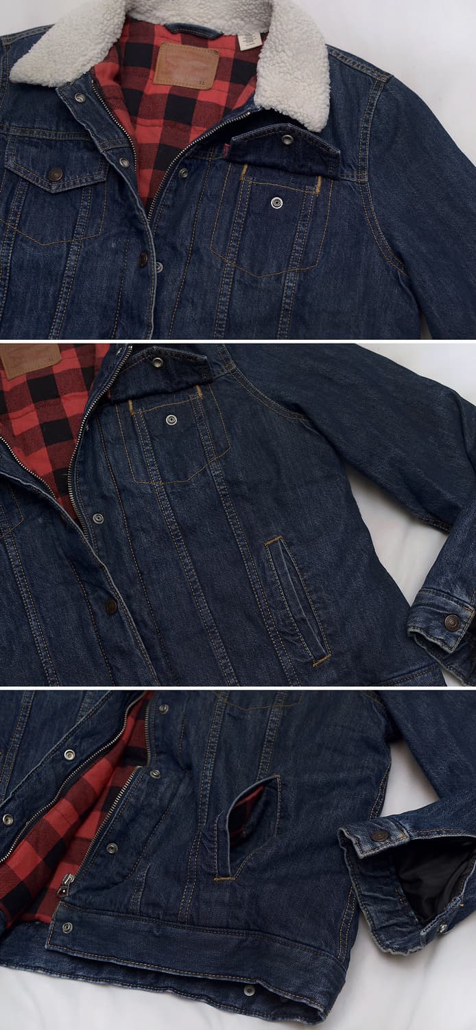 리바이스 구스다운 프리미엄 쉐르파 트러커 자켓 (XL / 95-100) 상품이미지8