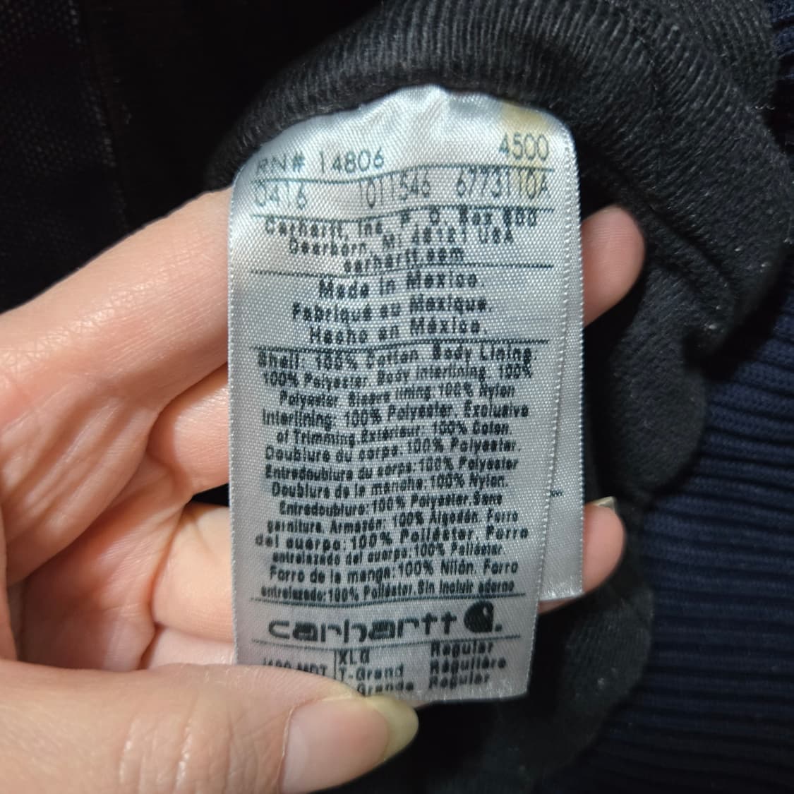 칼하트 덕 캔버스 후드 액티브 워크 자켓 XL 상품이미지7