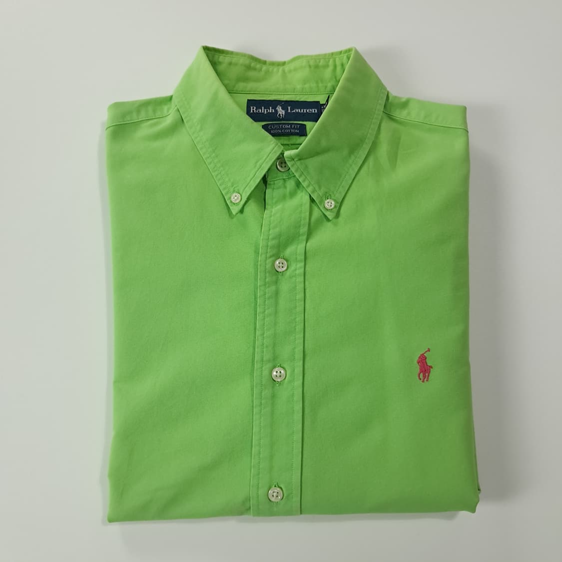 CK295 XL 폴로 00s 핑크포니 그린애플 옥스포드 셔츠 남방 상품이미지7