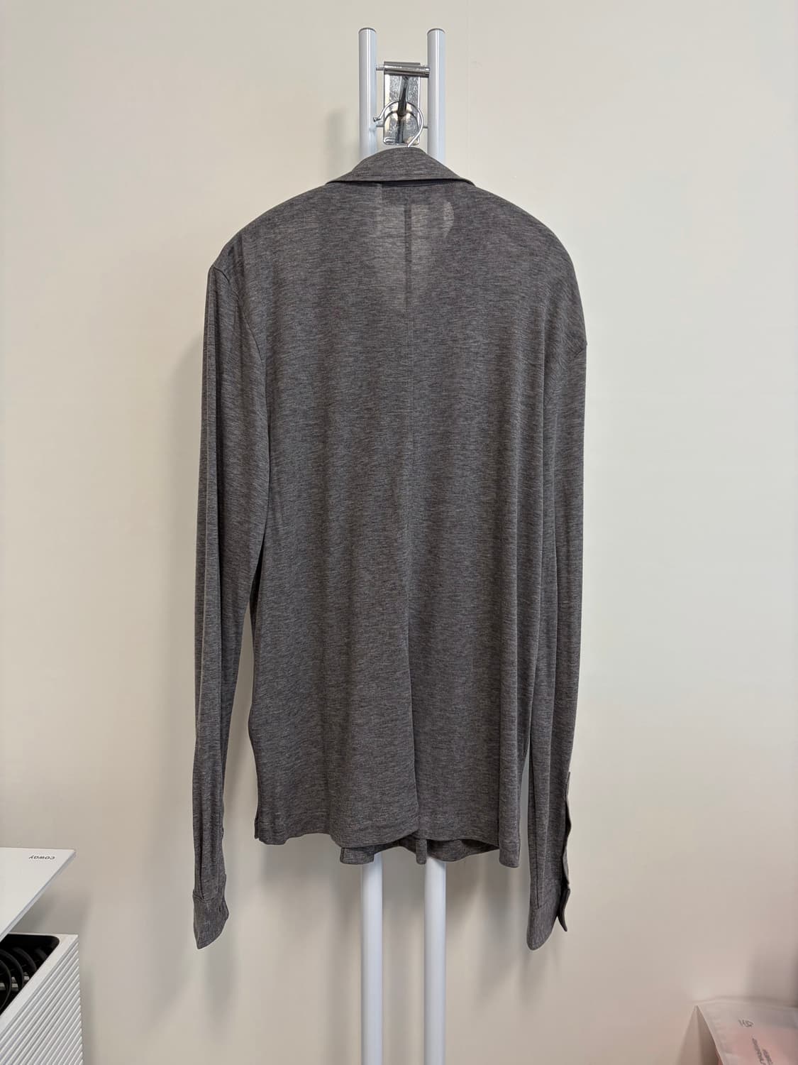 렉토 슬림핏 저지 셔츠 멜란지 그레이 상품이미지2