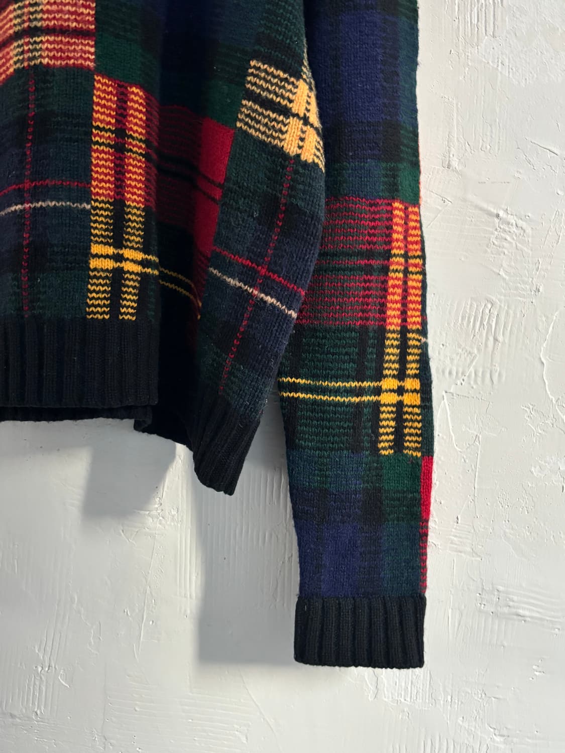 Polo 폴로 랄프로렌 타탄체크 울100 숄카라 후드 니트 상품이미지5