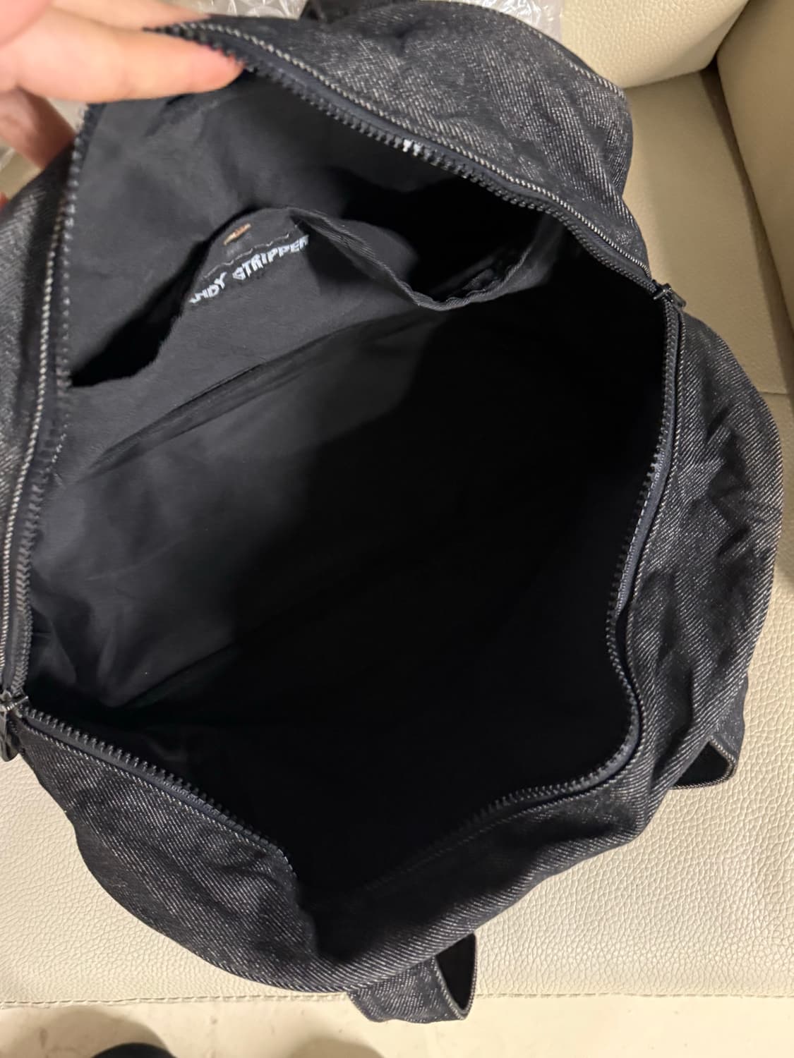 ”CANDY STRIPPER" lettering tote bag 상품이미지7