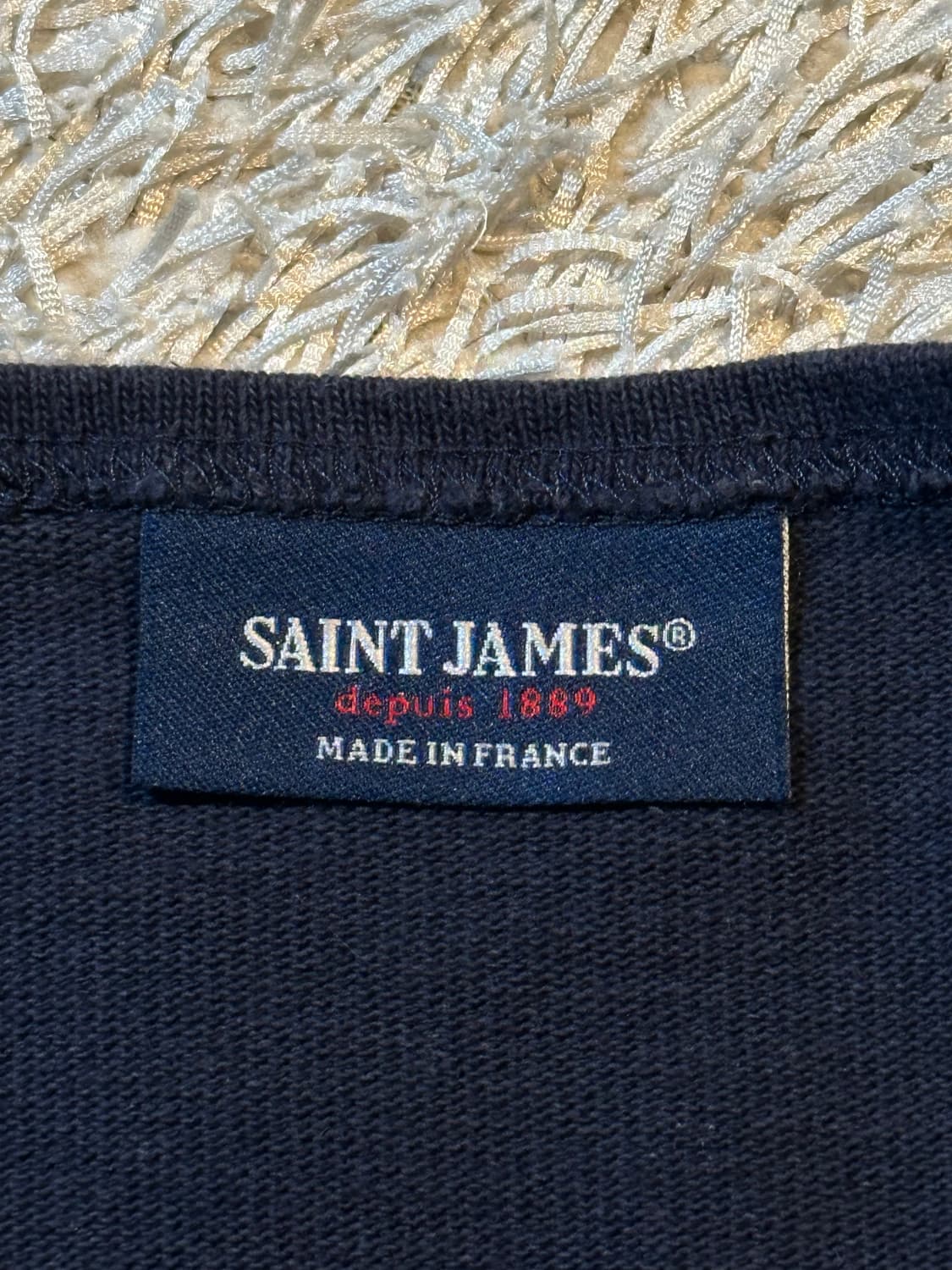 세인트제임스 길도 엘보패치 긴팔 티셔츠 네이비 상품이미지4