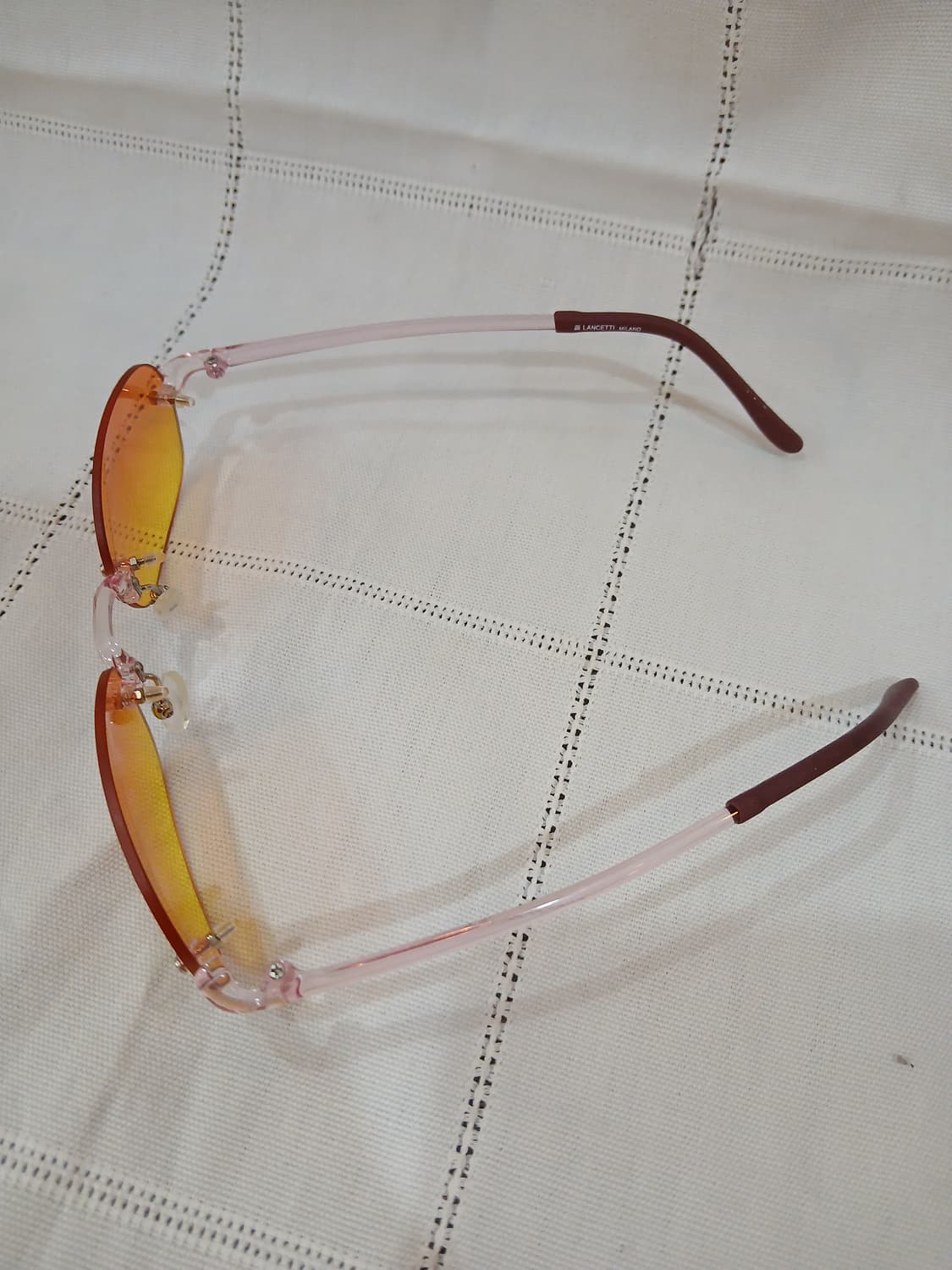 90s 빈티지 란세티 밀라노 선글라스 오렌지 렌즈 상품이미지3
