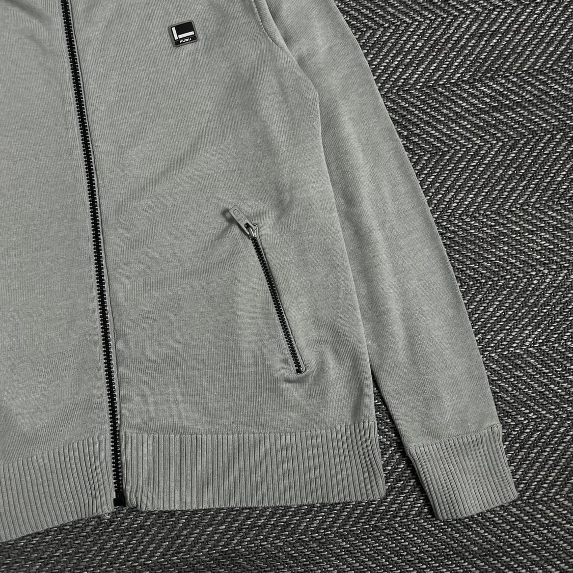 00s 후부 y2k 빅로고 올드스쿨 니트 집업o 2894 상품이미지3