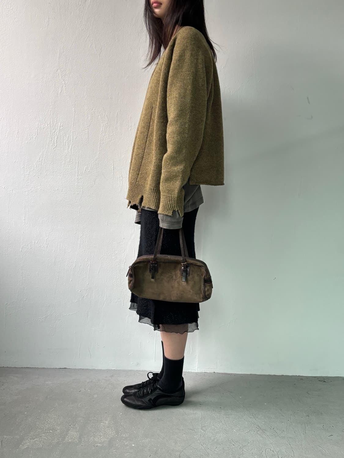 펜디 스웨이드 미니 보스턴 상품이미지1