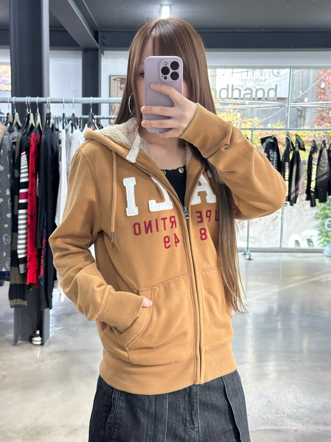 후아유 울프죠 후드집업 상품이미지3