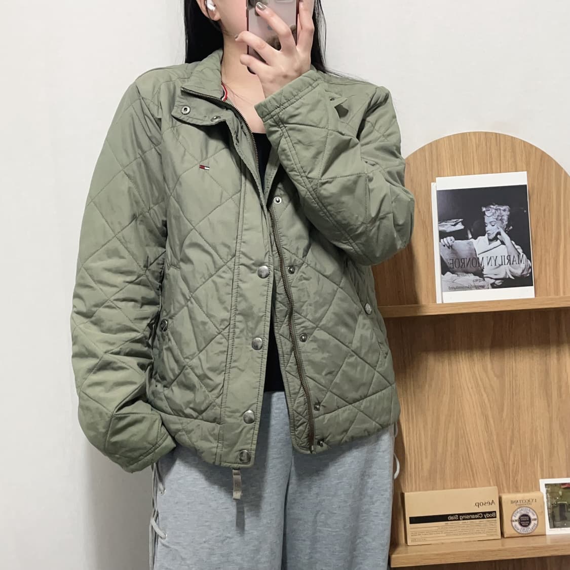 [정품] 타미 카키 퀄팅 점퍼 [ M ] 상품이미지1