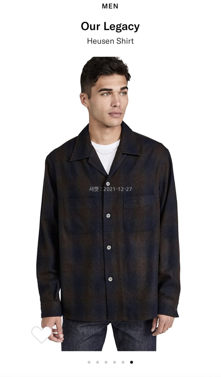 아워레가시 Heusen 셔츠 46 택보유 상품이미지4